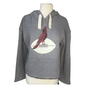 NFL Arizona Cardinals Logo Hoodie Sweatshirt Womens Gray Large New